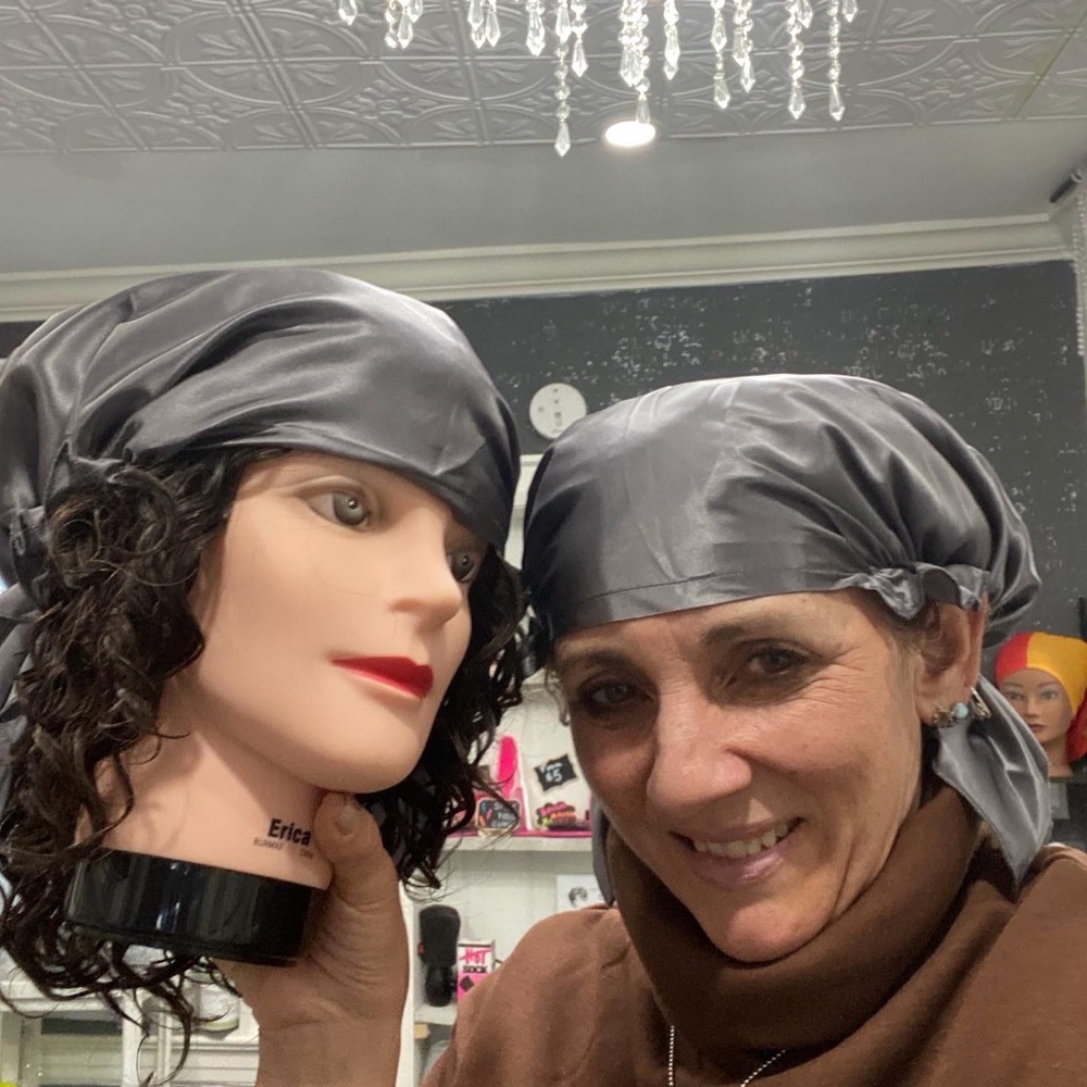 100% Mulberry Silk Bonnet 22 Momme With Pouch - Charcoal Grey We made too many!